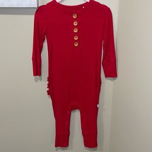 Crimson Ribbed Posh Peanut Romper HTF!!